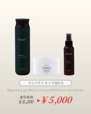 コンパクトセットNO.5【髪のパサつき・うねり・ハリ不足が気になる方】エイジング毛も対応トータル補修セット