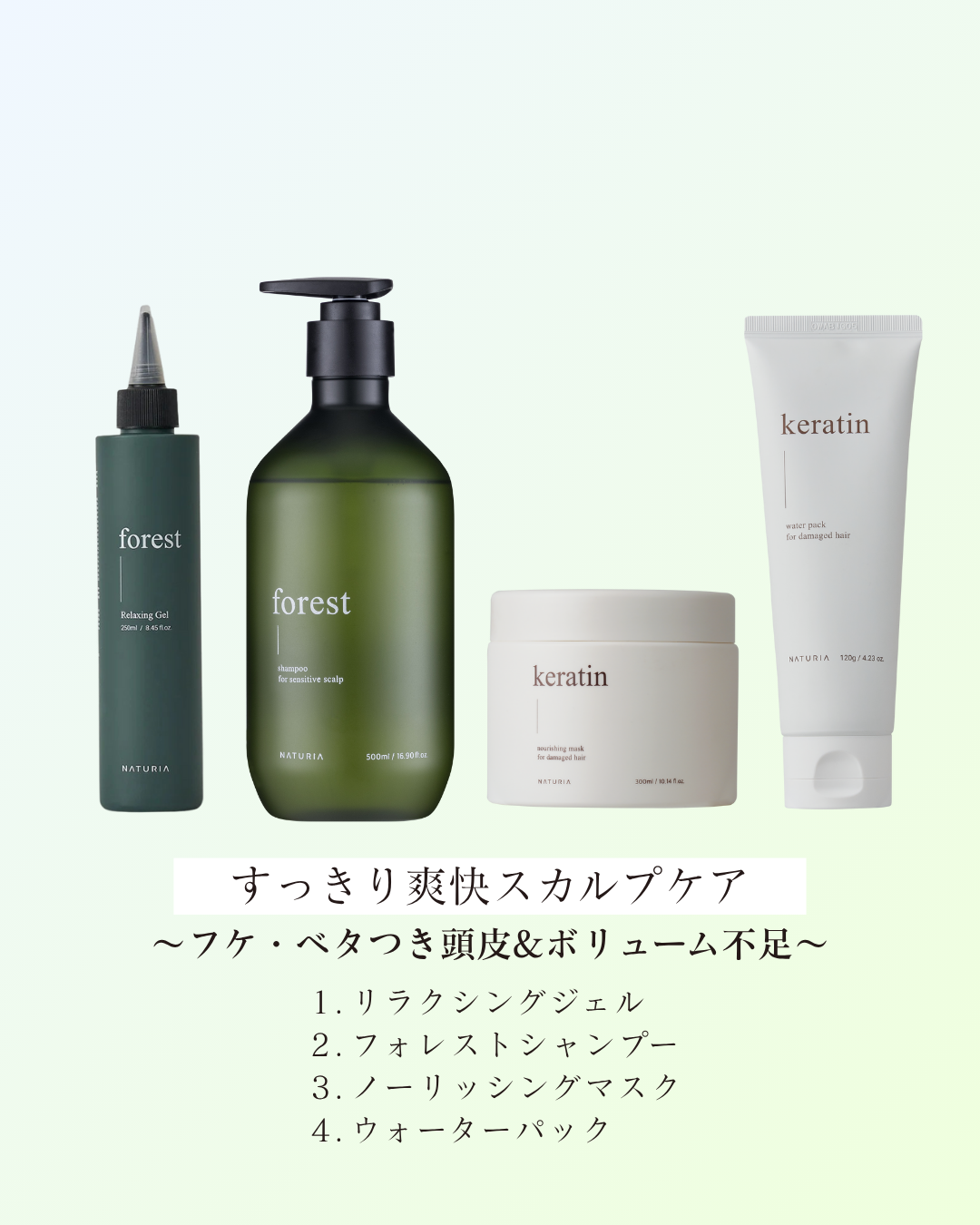 お悩みセット②すっきり爽快スカルプケア ~フケ・ベタつき頭皮&ボリューム不足~