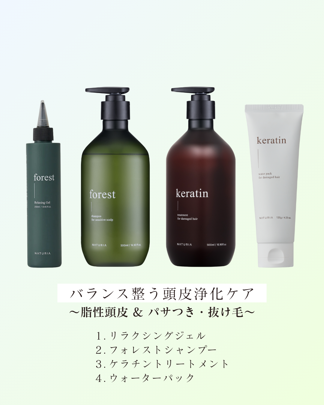 お悩みセット③バランス整う頭皮浄化ケア ~脂性頭皮 & パサつき・抜け毛~