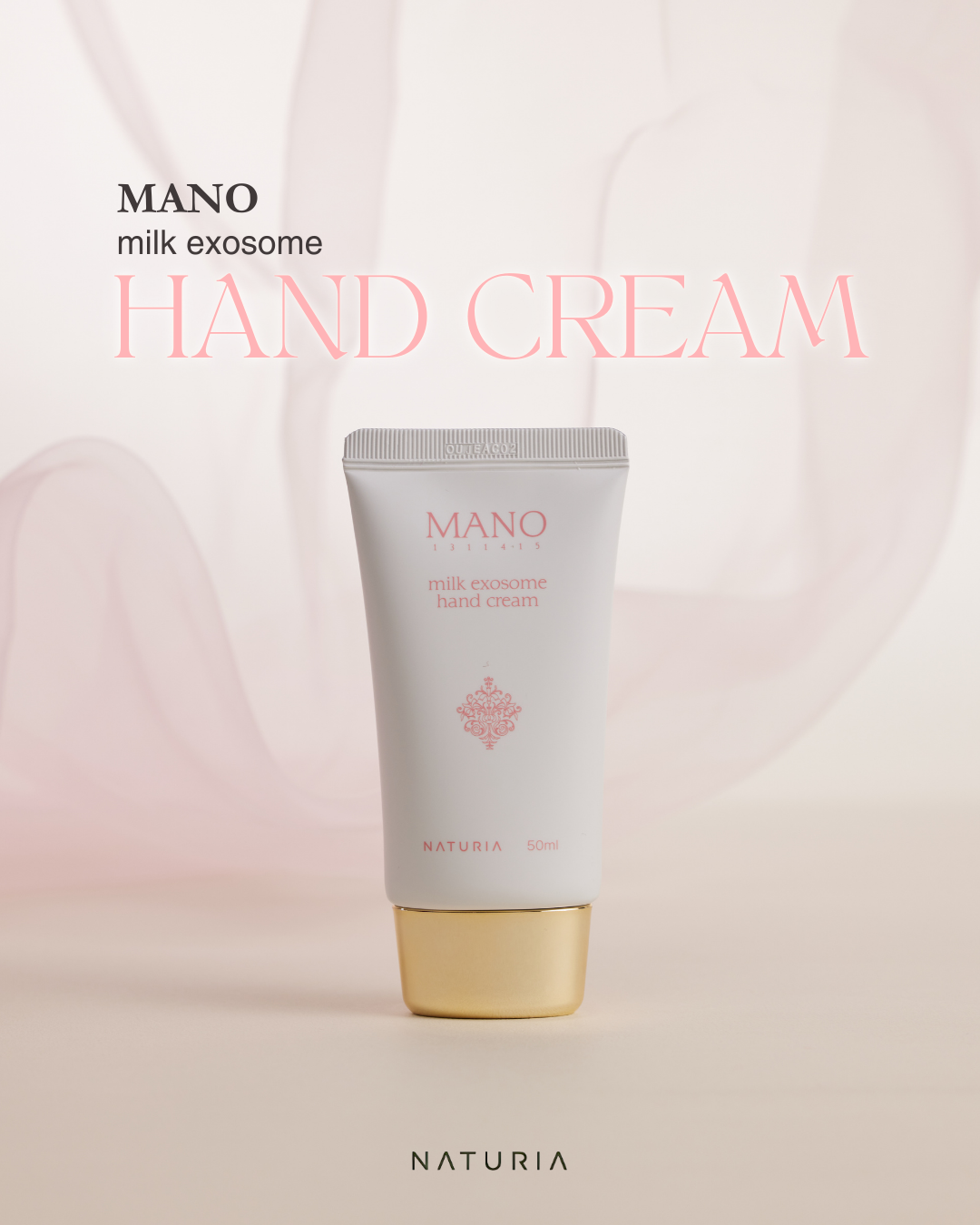 【韓国美容外科医監修】NATURIA×MANO MILK エクソソーム ハンドクリーム 50ml