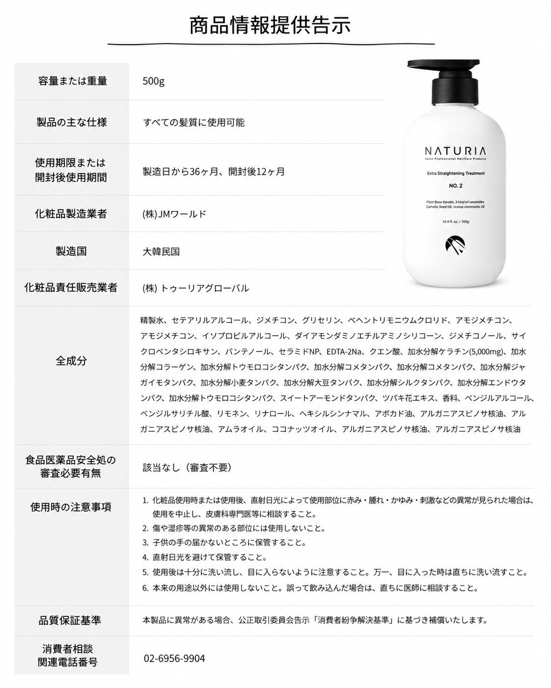 ストレートニング シャンプー＆トリートメントセット – NATURIA